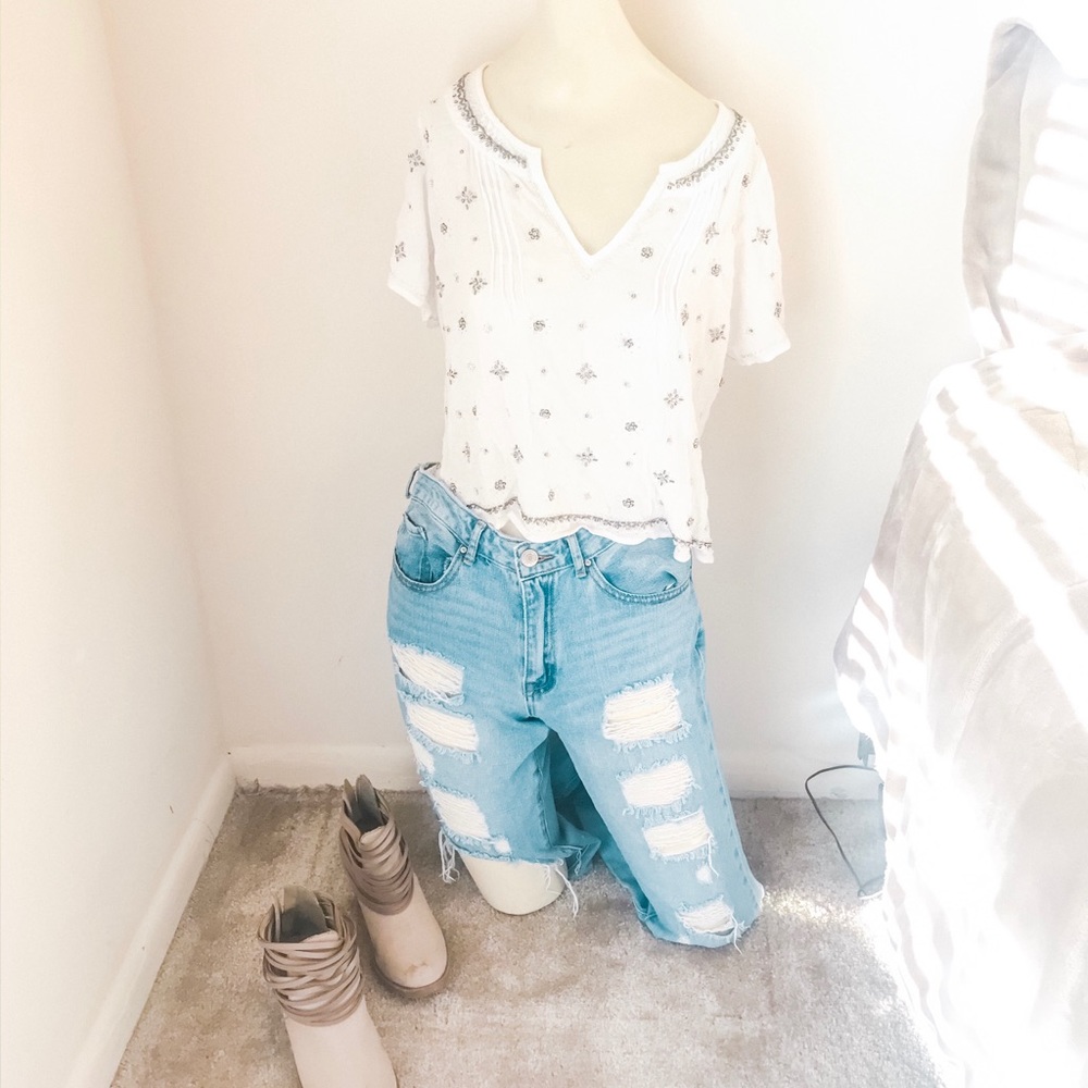 Jeweled Boyfriend Tee